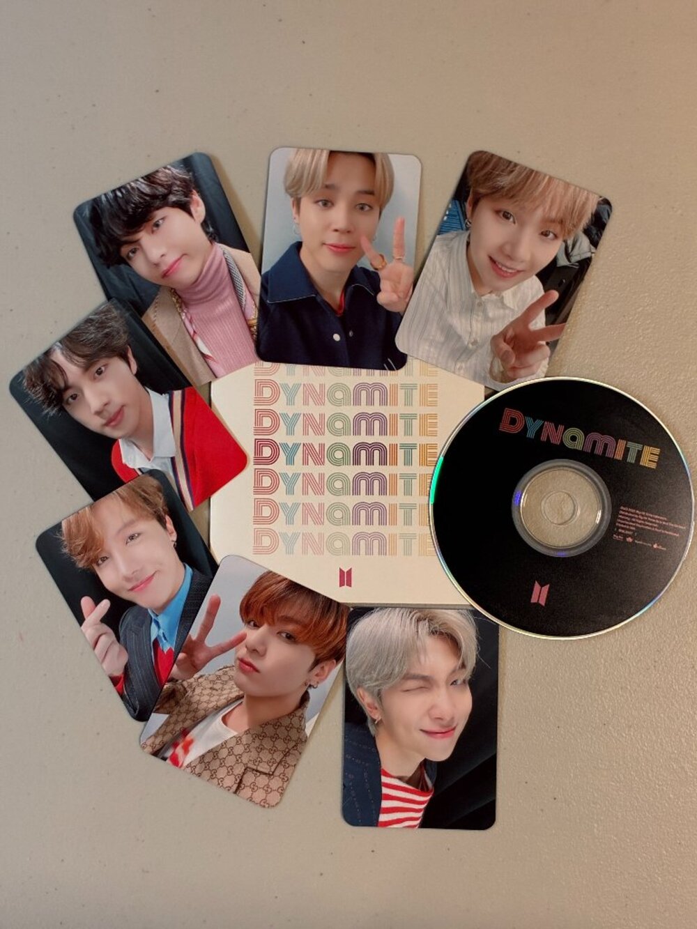 BTS Collector Bundle Official Dynamite CD & Map of the Soul OT7 Photocard Set